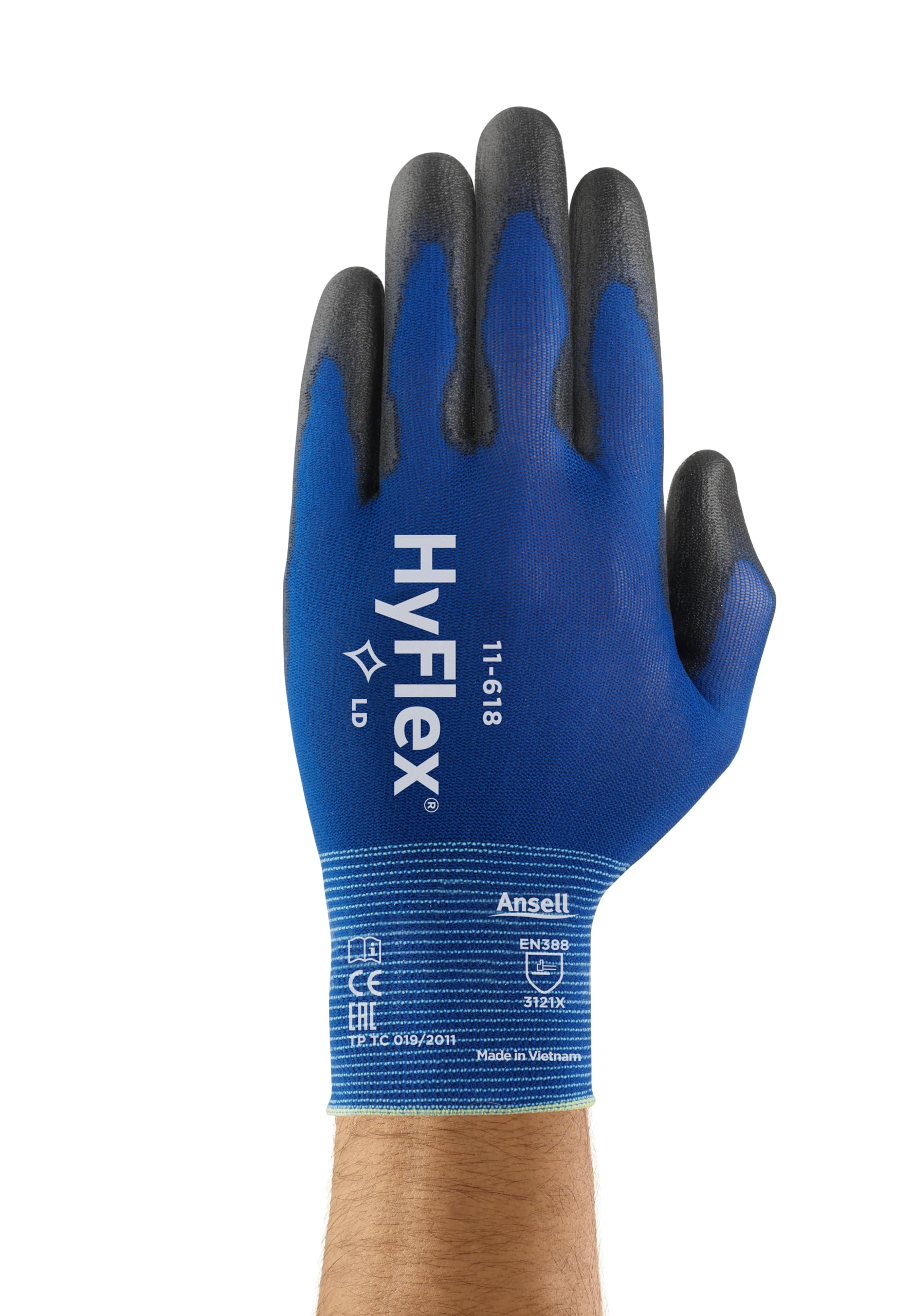 ansell-hyflex-11-618-gants-pu-tactiles-bleus-taille-m-1-paire image 2