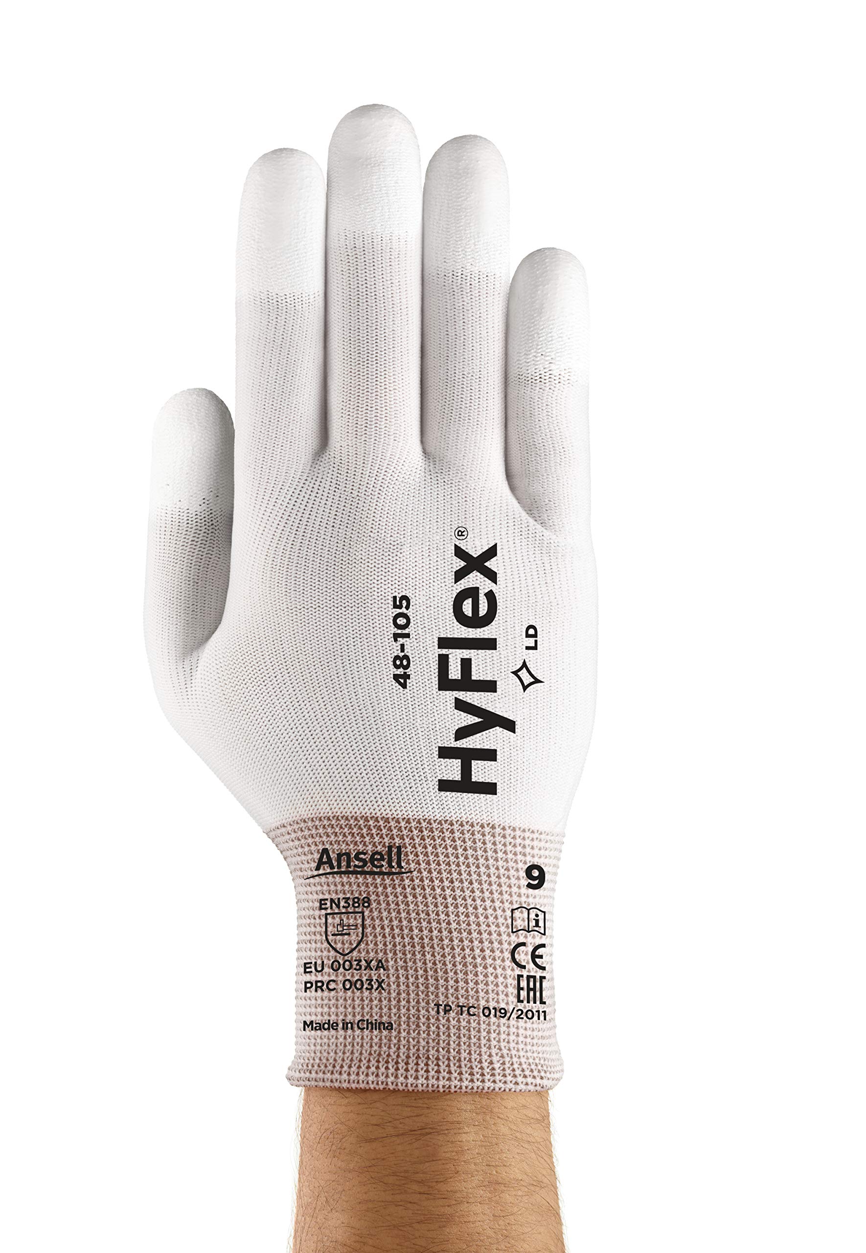 ansell-hyflex-48-105-gants-de-travail-blancs-taille-xs-12-paires image 2