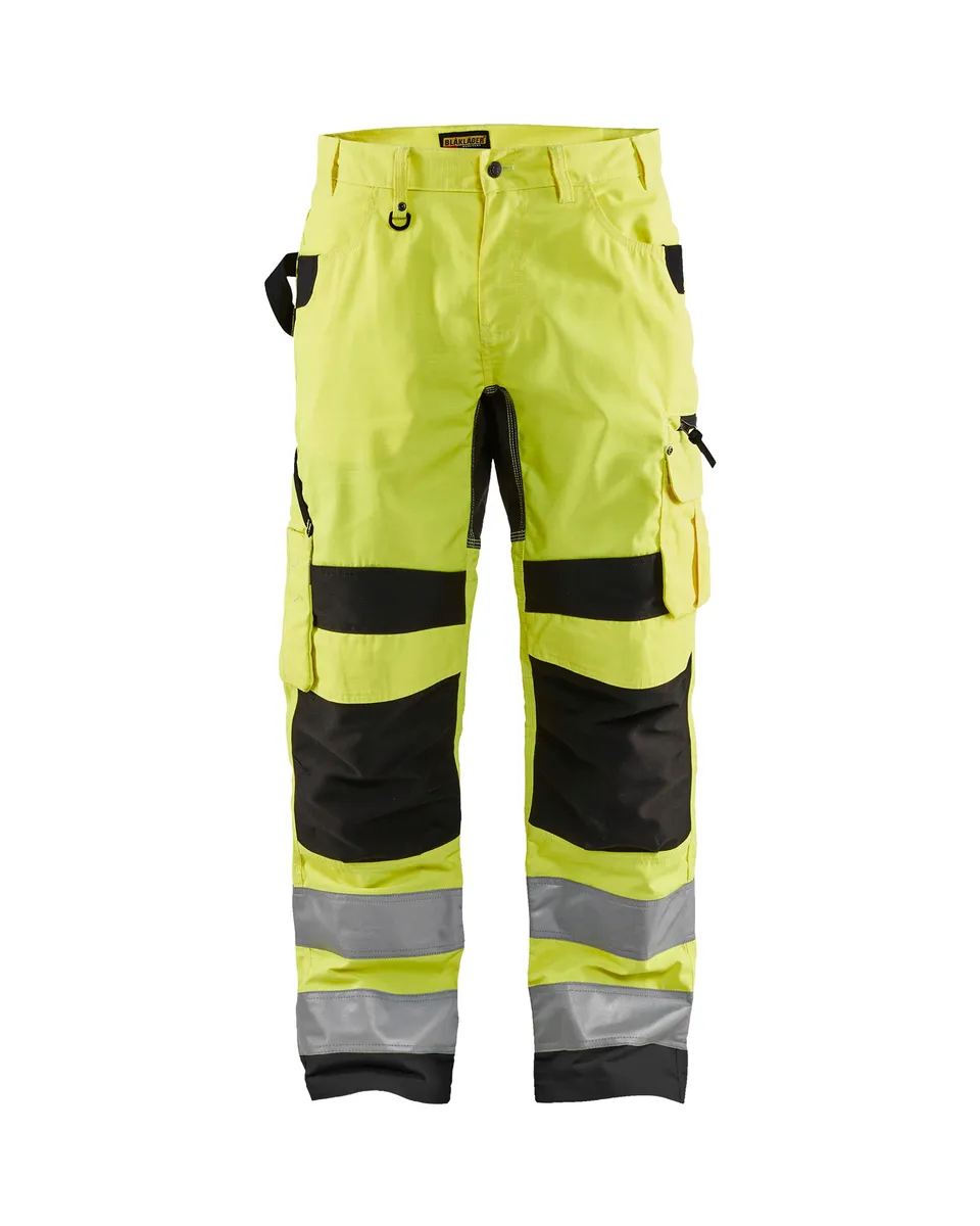 blaklader-pro-pantalon-de-travail-jaune-fluo-noir-haute-visibilit image 1