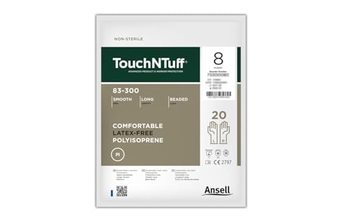 ansell-touchntuff-gants-polyisopr-ne-83-300-blanc-8-5-20-paires image 7