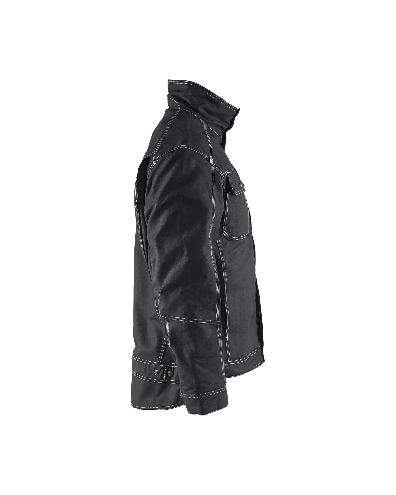 blaklader-flint-blouson-bomber-hiver-noir-doubl-pile-toile image 3