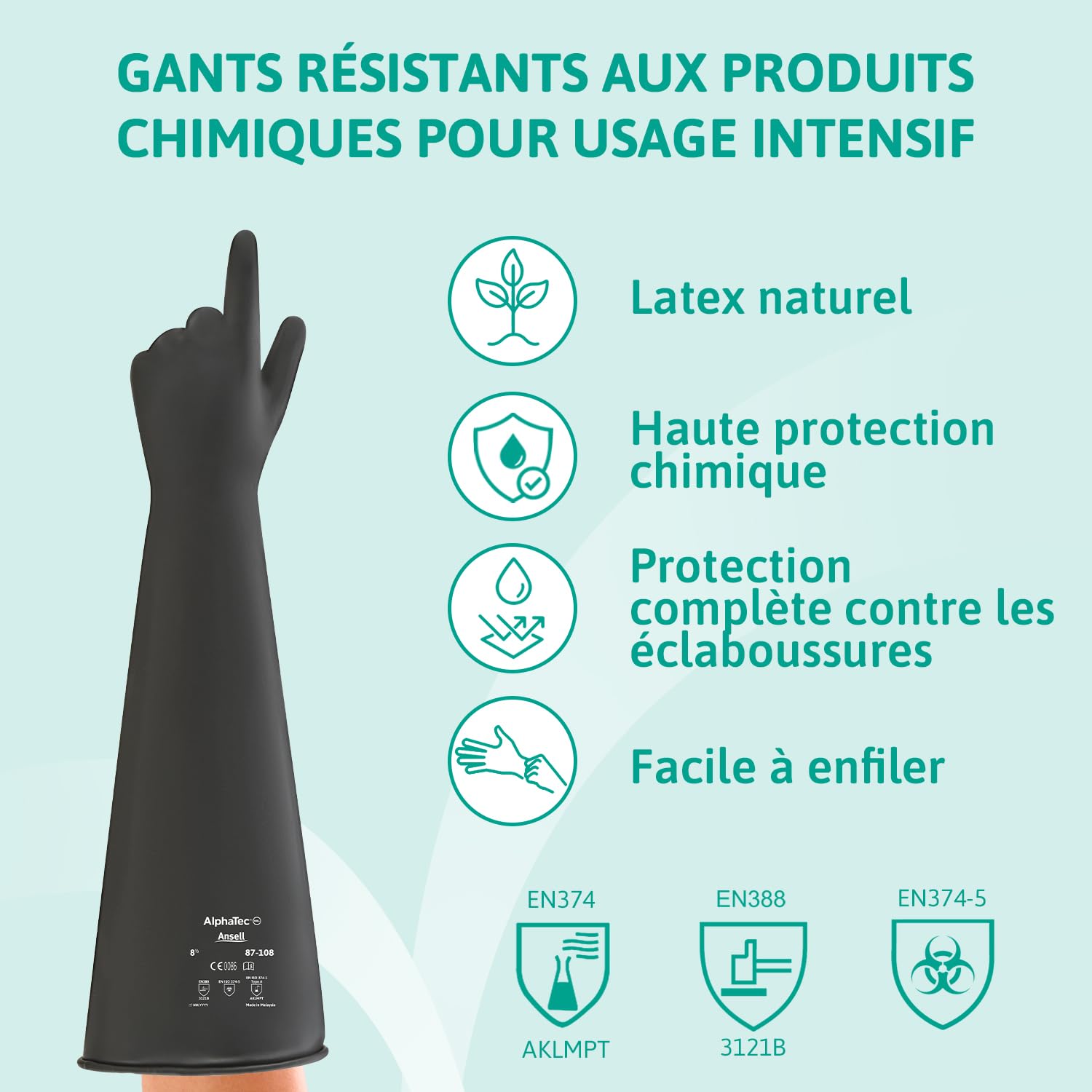 ansell-alphatec-87-108-gants-latex-noir-61cm-taille-l image 2