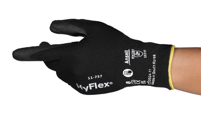 ansell-hyflex-11-757-gants-de-travail-taille-6-xs-lot-12-m-canique image 1